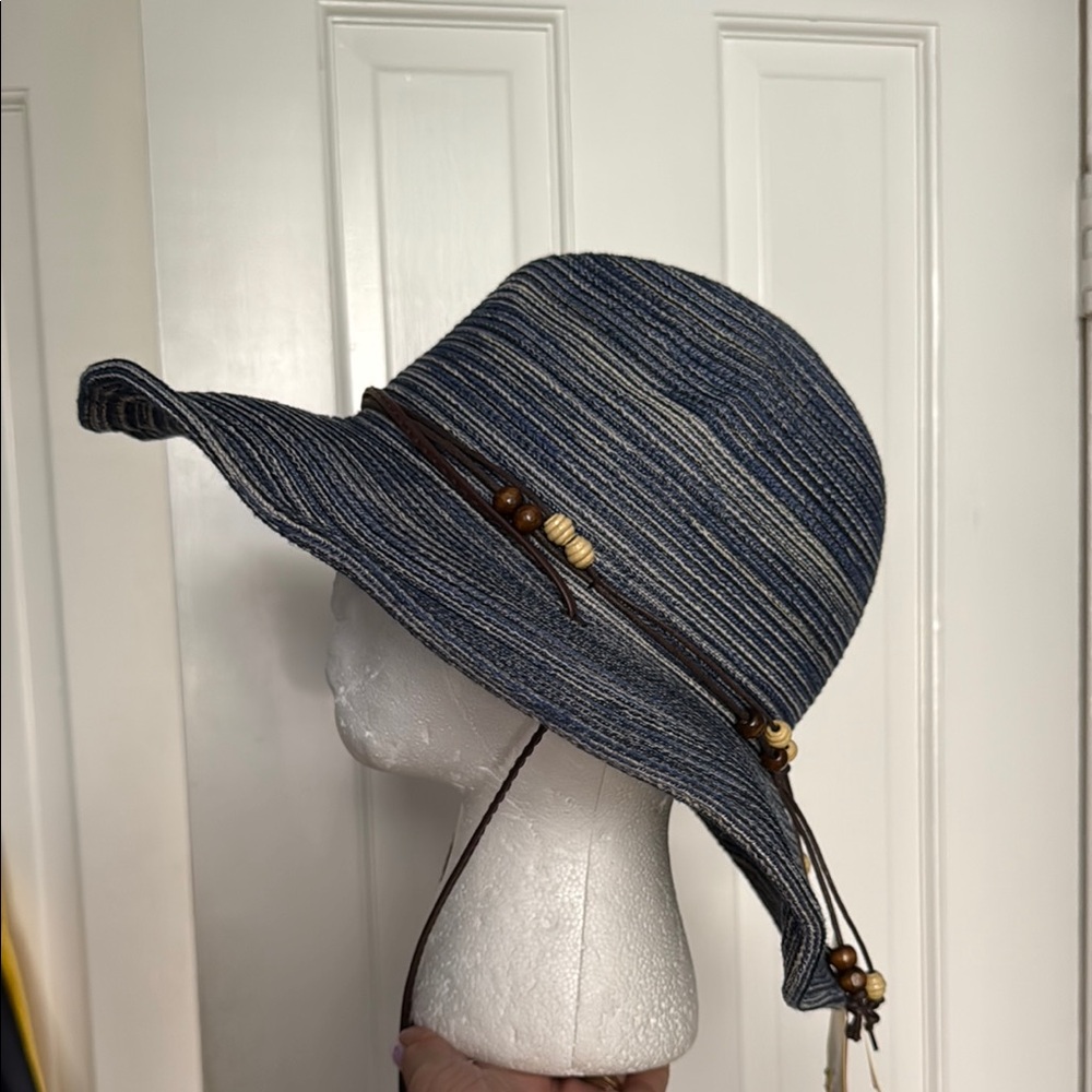 Sun Day Sunset Hat Denim UPF50+ Medium NWT - Picture 2 of 16